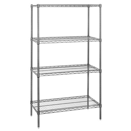 60 x 18 x 63" - 4 Shelf Wire Shelving Starter Unit