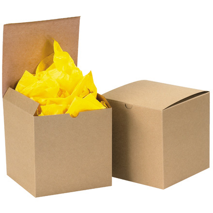 6 x 6 x 6" Kraft Gift Boxes