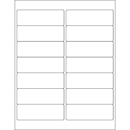 4 x 1 <span class='fraction'>1/3</span>" White Rectangle Laser Labels