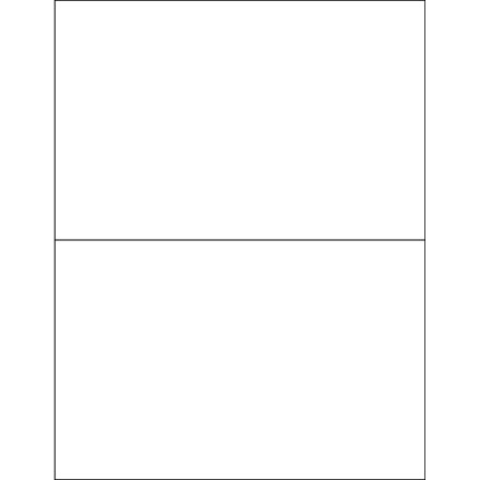 8 <span class='fraction'>1/2</span> x 5 <span class='fraction'>1/2</span>" Opaque White Blockout Laser Labels