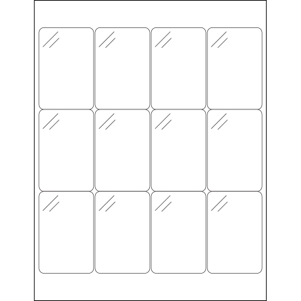 2 x 3 Pure Clear Rectangle Laser Labels