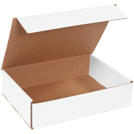 12 x 9 x 3" White Corrugated Mailers