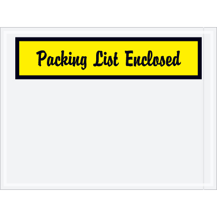 4 <span class='fraction'>1/2</span> x 6" Yellow "Packing List Enclosed" Envelopes